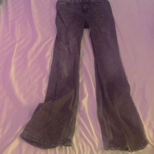 black high rise flare jeans